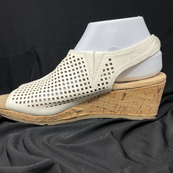 Earth Origins Nina Open Toe Cork Wedge Sandal Women's Size 8M - Picture 3 of 6